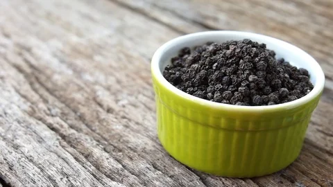 Black Peppercorns Stock Footage 75957766