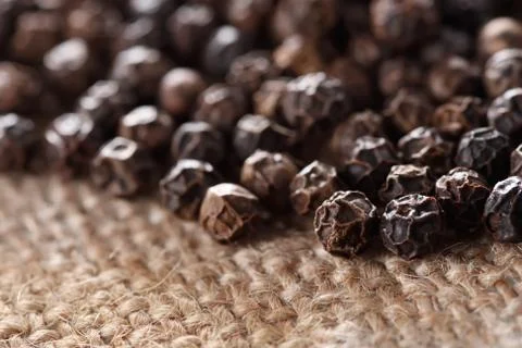 Black peppercorns Stock Photos