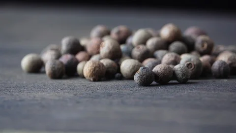 Black peppercorns rotating Stock Footage 101761180