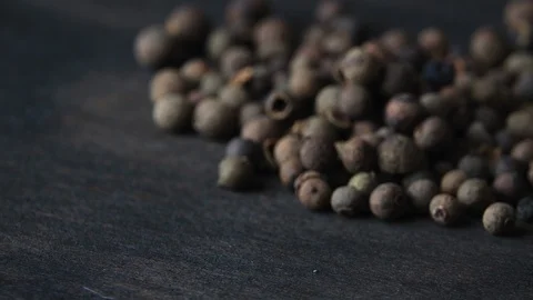 Black peppercorns rotating Stock Footage 101762740