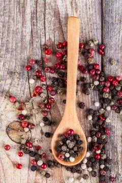Black peppers Stock Photos