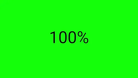 Black Percentage Count Up Animation 0 to 100 Percent on Green Screen Background. Stock Footage 341815557