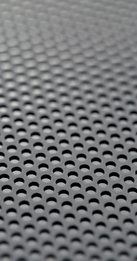 Black Perforated Surface Texture. Video stock 294052042