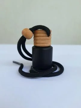 Black perfume bottle Stock Photos