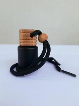 Black perfume bottle Foto stock