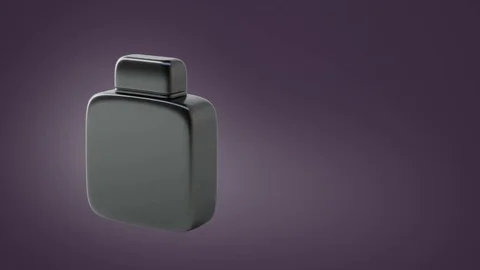 Black perfume bottle spinning around Stock-Footage 83519397