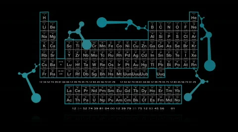 Black Periodic Table  Stock Footage 697496