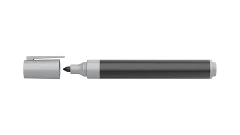 Black permanent marker Stock Footage 291288867