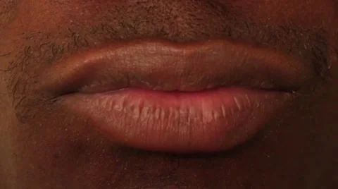 Black Person Lips Stock Footage 50621734