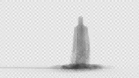 Black Phantom Moving Slowly Back And Forth, VFX Vídeo Stock 343425653