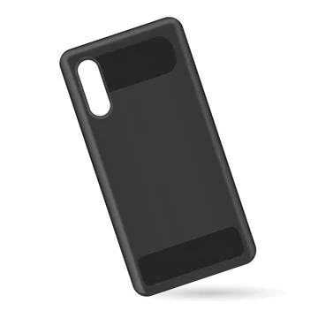 Black phone case template Stock Illustration
