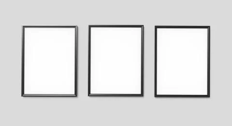 Black photo frames Foto stock