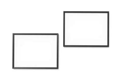 Black photo frames Stock Photos