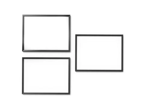 Black photo frames Foto stock