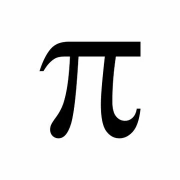 Black Pi symbol Stock Illustration