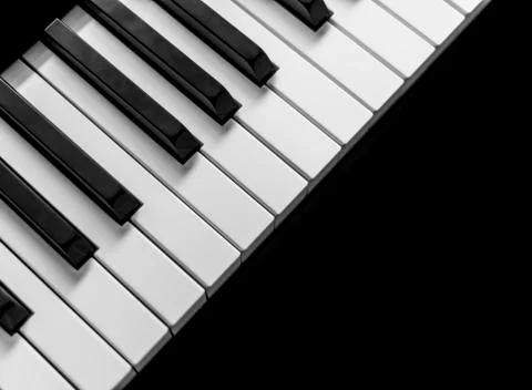 Black piano keyboard. Stock Photos