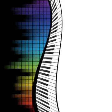 Black piano template Illustrazione stock