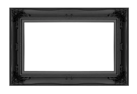 Black  picture  frame Stock Photos