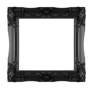 Black  picture  frame Stock Photos
