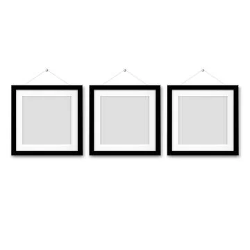 Black Picture Frame Set Stock Illustration
