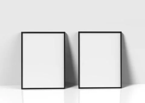 Black picture frames Stock Illustration