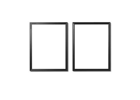 Black picture frames Illustrazione stock