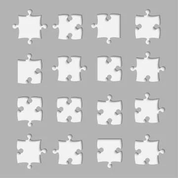 Black Piece Puzzle Jigsaw. Vector Object. Stock Illustration