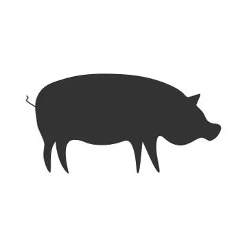 Black pig icon. Stock Illustration