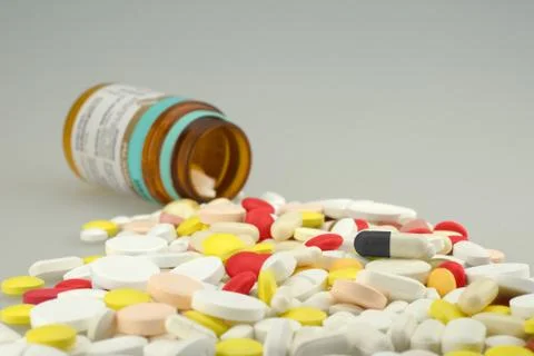 The black pill Stock Photos