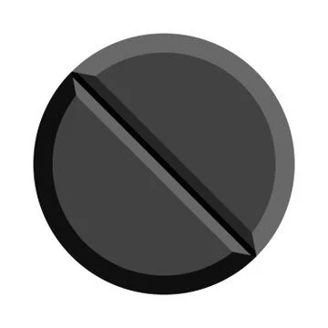 Black pill. Vector Stock Illustration