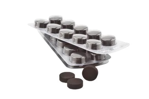 Black pills Stock Photos