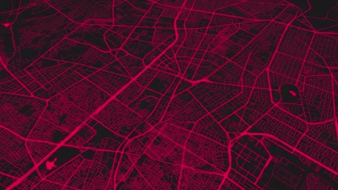 Black pink Riyadh map background loop. Spinning around Saudi Arabia city ai.. Video stock 260531055