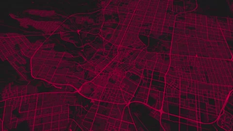 Black pink Riyadh map background loop. Spinning around Saudi Arabia city ai.. Video stock 260531056