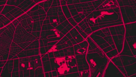 Black pink Tianjin map background loop. Spinning around China city air foot.. Vidéo 242623095