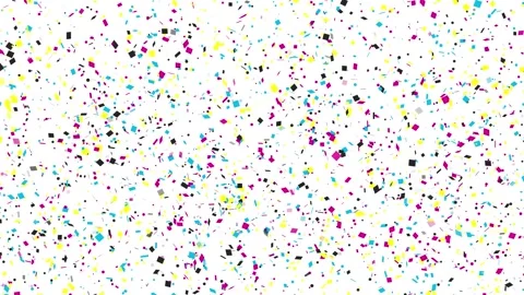 Black pink yellow blue falling confetti Stock Video Pond5
