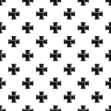 Black pipe fitting pattern Stock Illustration