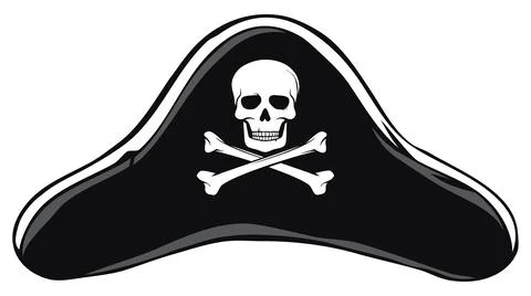 Black Pirate Hat Stock Illustration