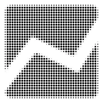 Black Pixel Analytics Chart Icon イラスト素材