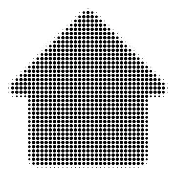 Black Pixel Cabin Icon Ilustración de archivo