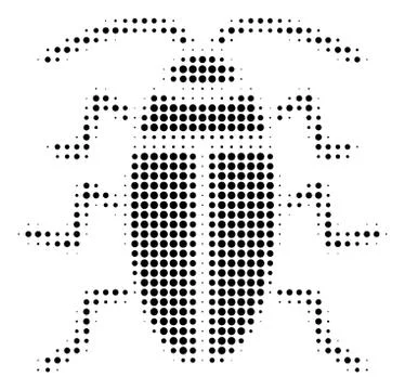 Black Pixel Cockroach Icon Stock Illustration