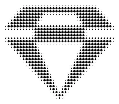 Black Pixel Diamond Icon 스톡 일러스트