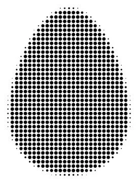 Black Pixel Egg Icon Illustrazione stock