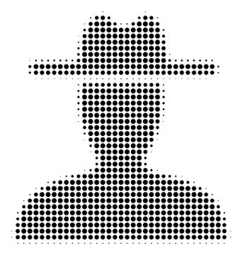 Black Pixel Farmer Icon Stock-Illustration