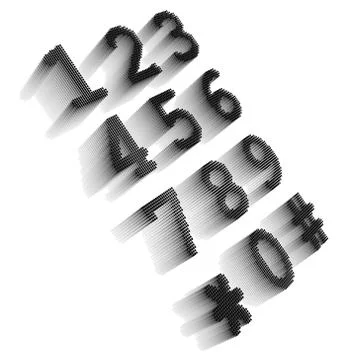 Black pixel icon-like mage of digital phone keypad Stock Illustration