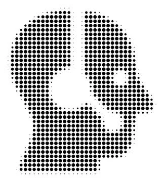 Black Pixel Operator Icon Stock Illustration