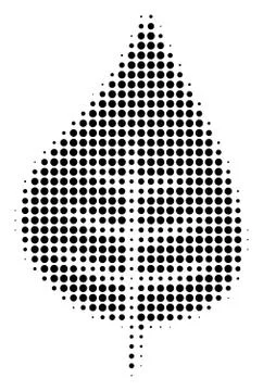 Black Pixel Plant Leaf Icon Stock Illustration