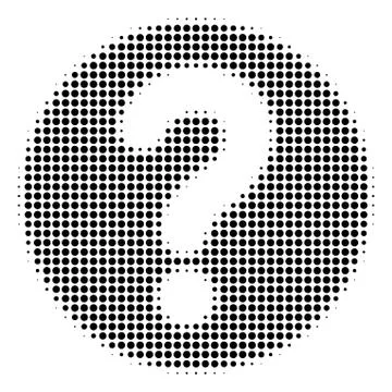Black Pixel Query Icon Ilustração Stock
