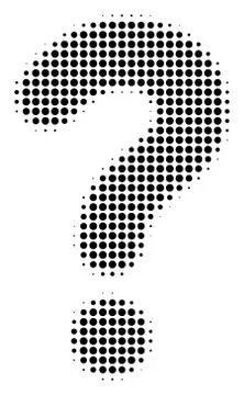 Black Pixel Question Icon Stock Illustration