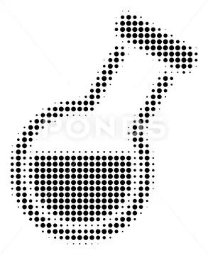 Black Pixel Retort Icon Stock Illustration