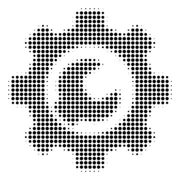 Black Pixel Service Tools Icon Stockillustratie